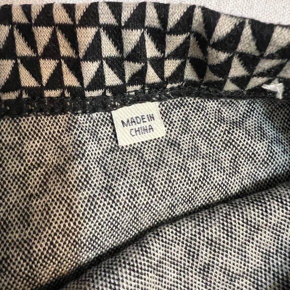 Max Studio London Wide Leg Pants M Geometric Print Black White Stretch Palazzo - Picture 5 of 11